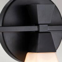 Elstead Bowtie bathroom wall light, matt black, 3-bulb