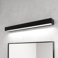MCJ Vola LED bathroom wall lamp, IP44, black, 4,000 K, width 60 cm