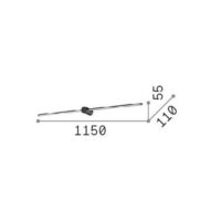 Ideallux Ideal Lux LED bathroom wall lamp Filo brass-coloured width 115 cm