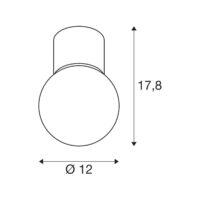 SLV Varyt bathroom ceiling lamp, black, aluminium, Ø 12 cm
