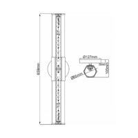 Quintiesse LED bathroom wall lamp Facet Dual, black, 2-bulb, width 66 cm