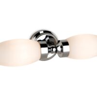 Firstlight 3750CH Reef Bathroom 2 Light LED Wall Light In Chrome And Opal Glass