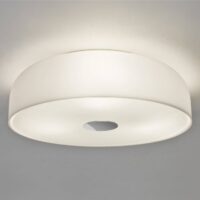 Syros 3 Light Bathroom Ceiling Light White Glass IP44, E27