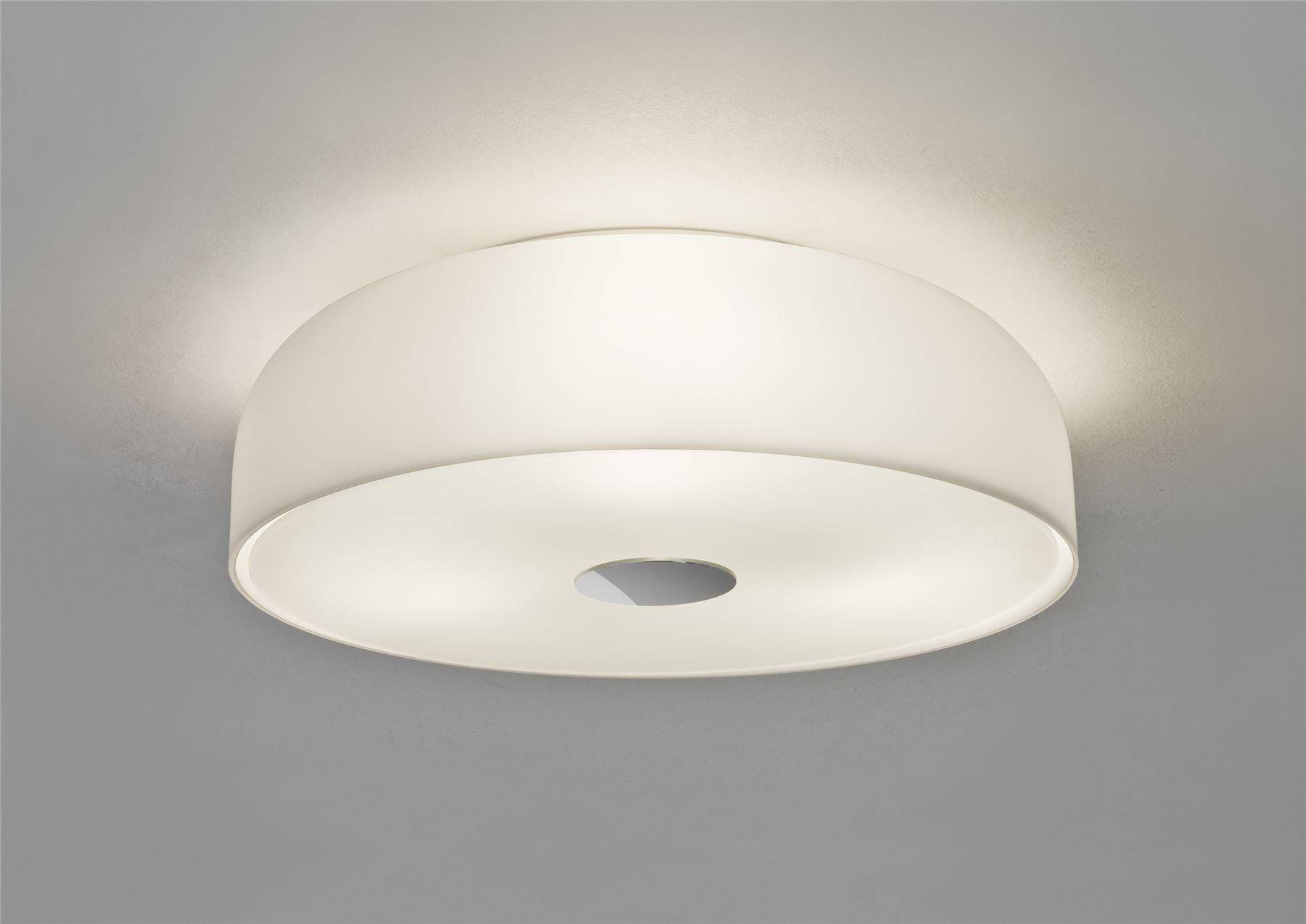Syros 3 Light Bathroom Ceiling Light White Glass IP44, E27