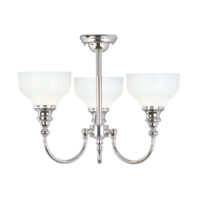 Cheadle 3 Light Bathroom Chandelier Pendant Light Polished Chrome IP44, G9