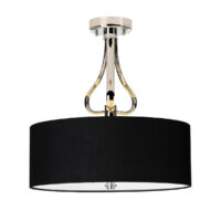 Falmouth 3 Light Semi Flush Bathroom Ceiling Light Polished Chrome IP44, G9