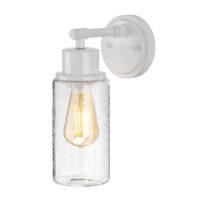 Elstead Morvah bathroom wall light in white