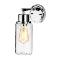 Elstead Morvah bathroom wall light, polished chrome