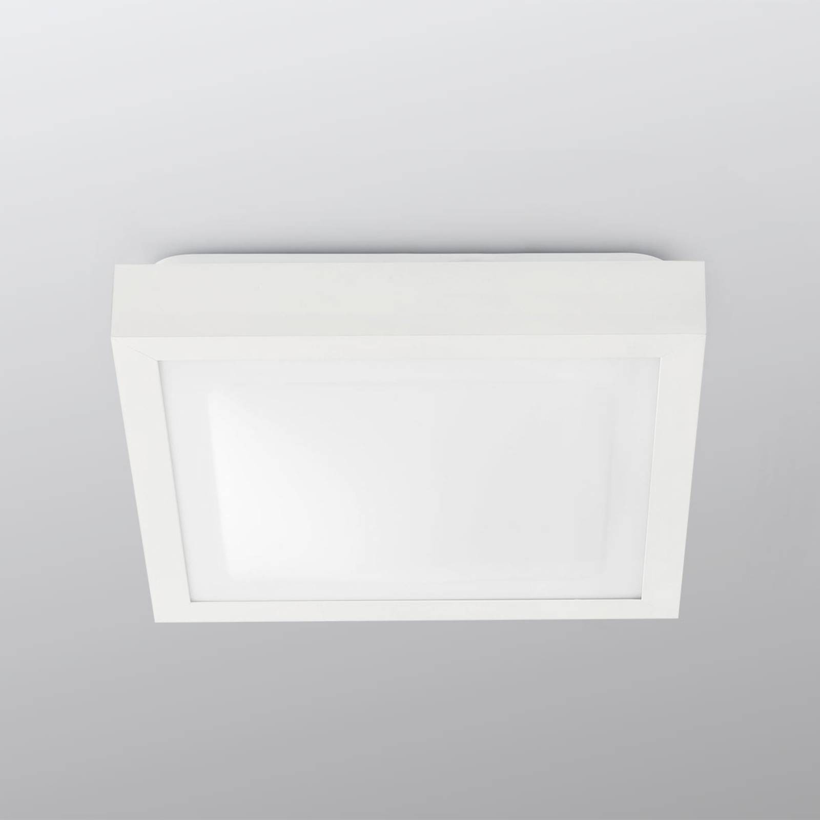 FARO BARCELONA Tola bathroom ceiling light, 27 x 27 cm, white