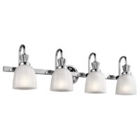 Cora 4 Light Bathroom Wall Light Polished Chrome IP44, G9