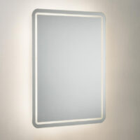 600 x 450mm Back-lit LED Bathroom Mirror with Demister, Shaver Socket and Motion Sensor 230V IP44 19W