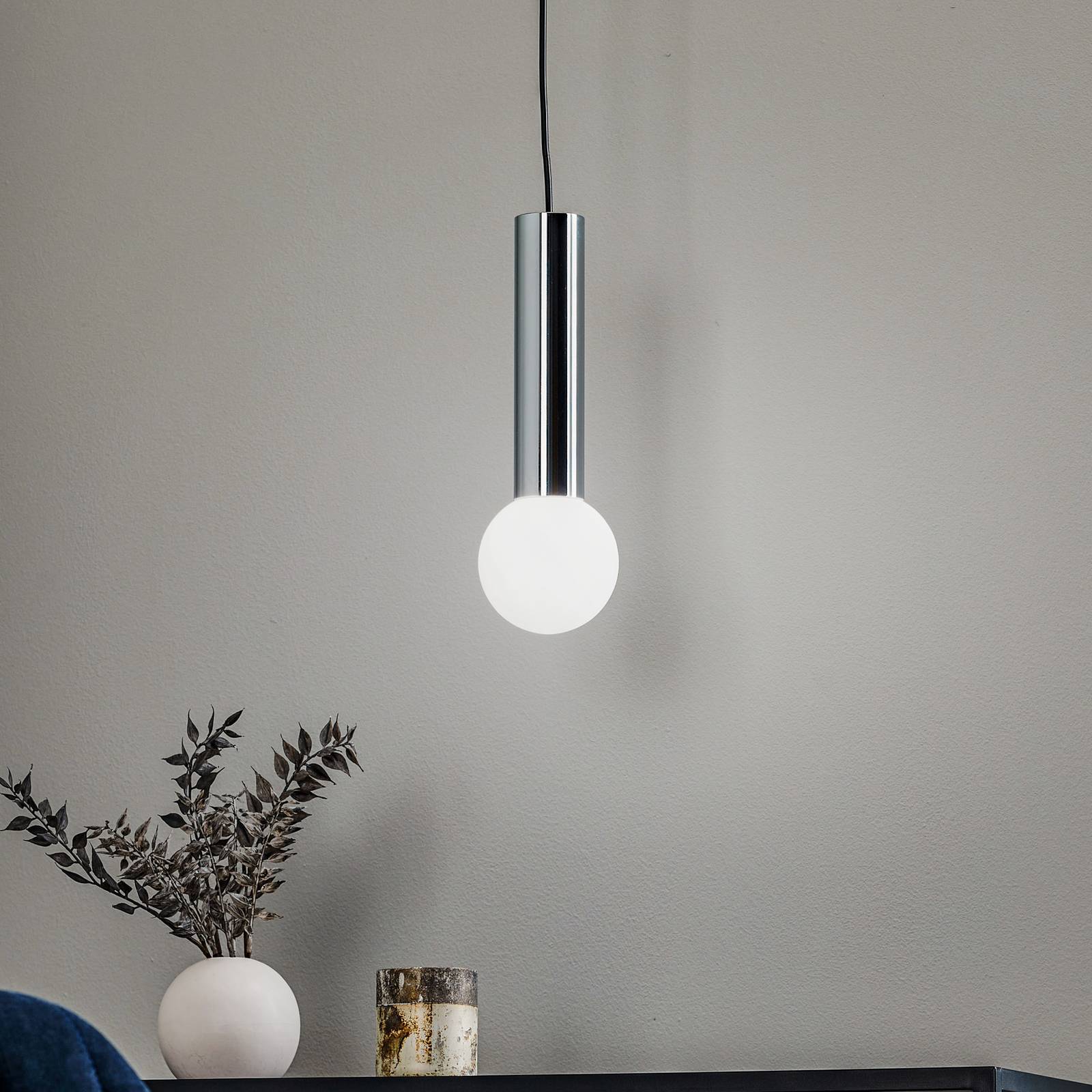 LEDS-C4 Mist bathroom hanging light IP44 chrome