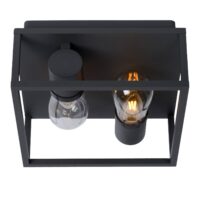 Lucide Carlyn bathroom ceiling lamp 2-bulb black