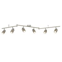 Beautiful Six Light Satin Silver Bathroom Spot Split-bar