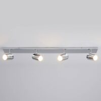 Lindby Dejan bathroom ceiling light, 85cm, 4-bulb, chrome, IP44