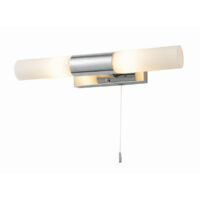 Aries 2 Light Bathroom Wall Lamp Chrome IP44