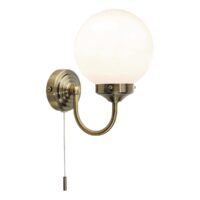 Dar BAR0775 Barclay Antique Brass Bathroom Wall Light