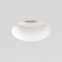 Trimless Round Fixed Fire-Rated Bathroom Downlight Matt White IP65, GU10