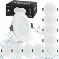 Choyclit - Free Felivery Bathroom Recessed Spotlight, Pack of 10 5W IP44 98mm led Recessed Spotlights, Neutral White 4000K Recessed Lighting 450lm,