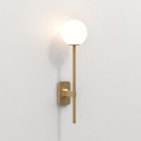 Tacoma Single Grande Bathroom Wall Lamp Antique Brass IP44, G9 (Shade Not Included)