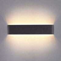 (Black) 41CM LED Indoor Wall Light Warm White 14W 3000K Modern Wall Lamp for Bedroom Living Room Staircase Hallway Bathroom