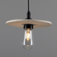 Bog Bathroom Oak, Matte White Striped, Matte Black, IP44