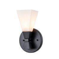 Bowtie Bathroom Wall Lamp, Matte Black IP44