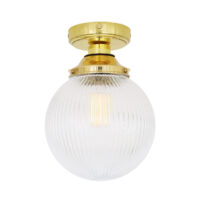 Cherith Bathroom Globe Ceiling Light, Polished Brass, IP44