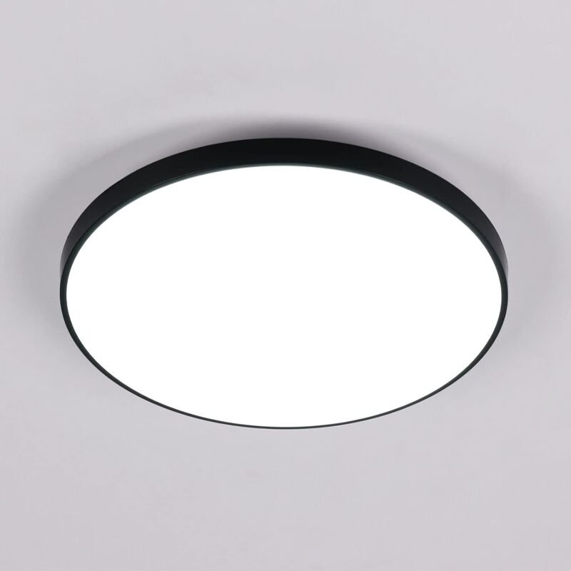Comely - 24W led Ceiling Light, 2400LM Waterproof IP40, Modern Round led Ceiling Light 6000K for Bathroom, Bedroom, Kitchen, Living Room, Balcony