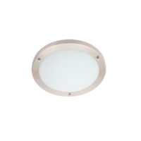 Delphi 4000k LED Bathroom 18W Ceiling Light Satin Nickel IP44
