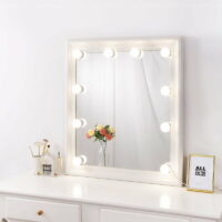 AlwaysH DIY Makeup Mirror Light Dimmable, Self-adhesive Mirror Light Kit for Dressing Table, Plug-in Makeup Light for Bathroom Wall Mirror (Bulb Only)