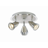 Elara 3 Light Bathroom Spotlight Satin Nickel IP44