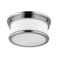 Payne 2 Light Polished Chrome Bathroom Flush Ceiling Light