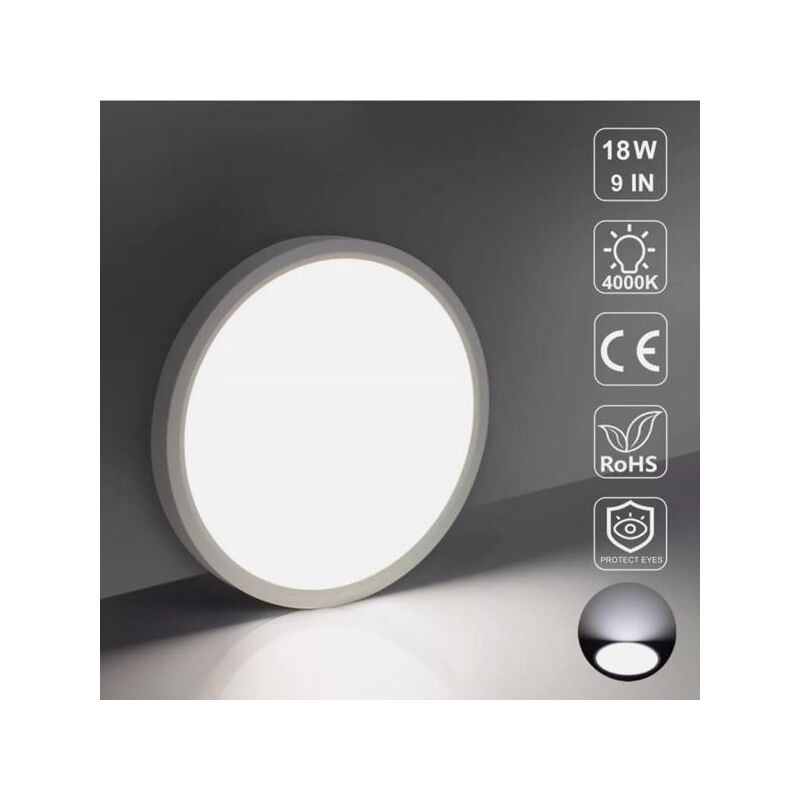 18w Round led Ceiling Light Panel Down Lights Kitchen Bathroom Living Room Wall Lamp - Groofoo
