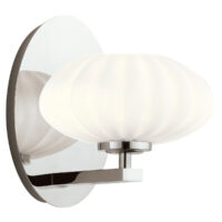 Kichler Pim Bathroom Wall Lamp Polished Chrome, 3000K, IP44