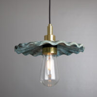 Kirhii Bathroom Pendant Blue Earth, Polished Brass, IP44