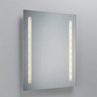 Knightsbridge Battery Operated IP44 LED Bathroom Mirror with Frosted Panels - MLBA6045F