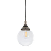 Laguna Bathroom 20cm Globe Pendant, Antique Silver, IP44
