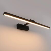 Aougo - led Bathroom Mirror Light 50cm, 12W, IP44 Waterproof Bathroom Wall Light 180° Rotatable, Modern Bathroom Mirror Light, Warm White 3000K,