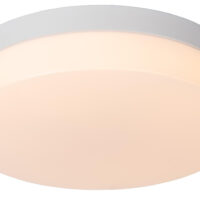 Biskit Modern Flush ceiling light Bathroom - Ø 28cm - LED - 1x18W 2700K - IP44 - White