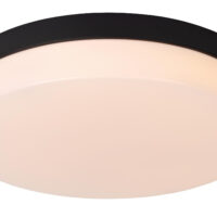 Biskit Modern Flush ceiling light Bathroom - Ø 34,5cm - LED - 1x24W 2700K - IP44 - Black