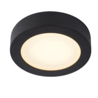 Brice-Led Modern Flush Ceiling Light Bathroom - Ø 18cm - LED Dim. - 1x12W 3000K - IP44 - Black