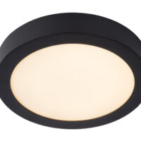 Brice-Led Modern Flush Ceiling Light Bathroom - Ø 24cm - LED Dim. - 1x15W 3000K - IP44 - Black