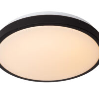 Dasher Modern Flush ceiling light Bathroom - Ø 34,8cm - LED - 1x18W 2700K - IP44 - Black