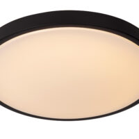Dasher Modern Flush ceiling light Bathroom - Ø 41cm - LED - 1x24W 2700K - IP44 - Black