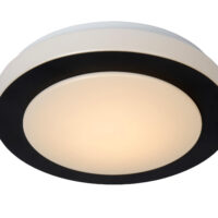 Dimy Modern Flush Ceiling Light Bathroom - Ø 28,6cm - LED Dim. - 1x12W 3000K - IP21 - 3 StepDim - Black