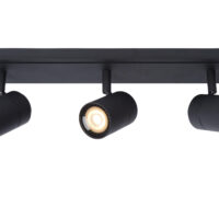 Lennert Modern Ceiling Spotlight Bar Bathroom - LED Dim. - GU10 - 3x5W 3000K - IP44 - Black