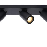 Taylor Modern Ceiling Spotlight Bar Bathroom - LED Dim to warm - GU10 - 3x5W 2200K/3000K - IP44 - Black