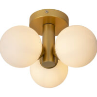 Trudy Modern Flush Ceiling Light Bathroom - Ø 28cm - 3xG9 - IP44 - Matt Gold, Brass