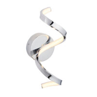 Astral Modern Integrated LED Bathroom Wall Light Chrome, Warm White, IP44